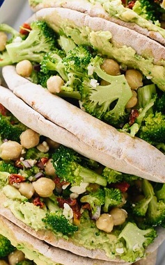 Reverse Your Fatty Liver Broccoli, Chickpea & Avocado Pitas