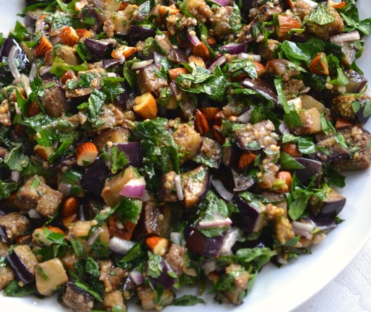 Reverse Your Fatty Liver Warm Eggplant Almond Salad