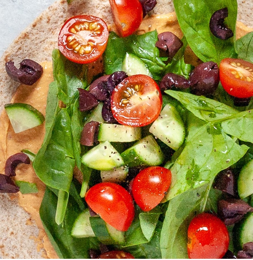 Reverse Your Fatty Liver Greek Salad Wraps