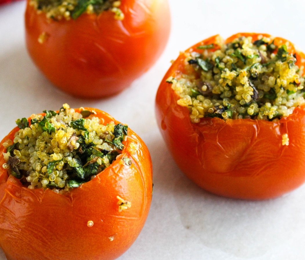 Reverse Your Fatty Liver Spinach & Quinoa Stuffed Tomatoes